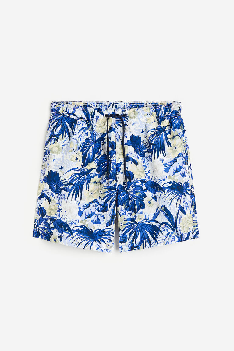 Patterned swim shorts