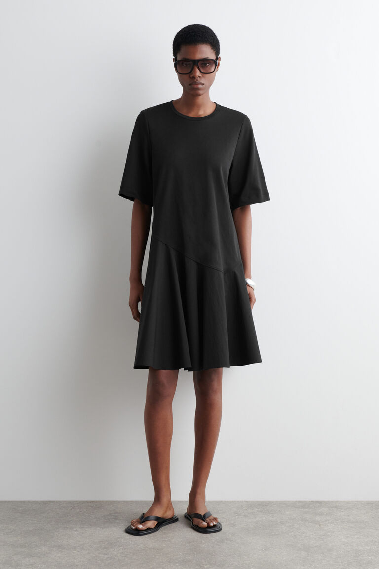 ASYMMETRIC MINI T-SHIRT DRESS