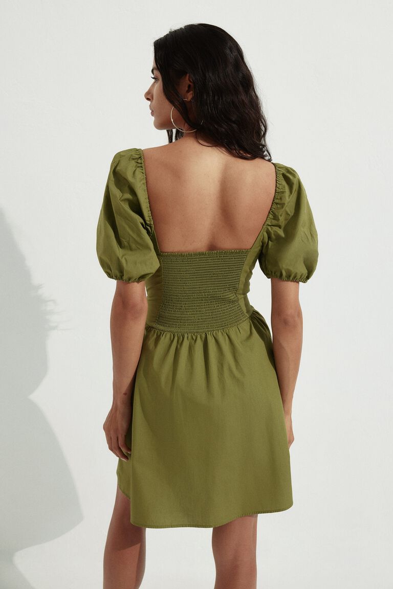 Twist-detail dress