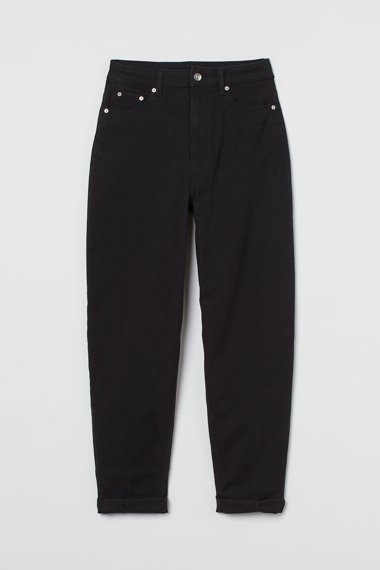 h&m twill mom jeans