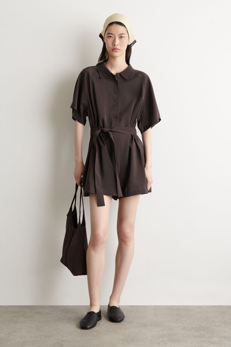 BELTED MODAL PLAYSUIT