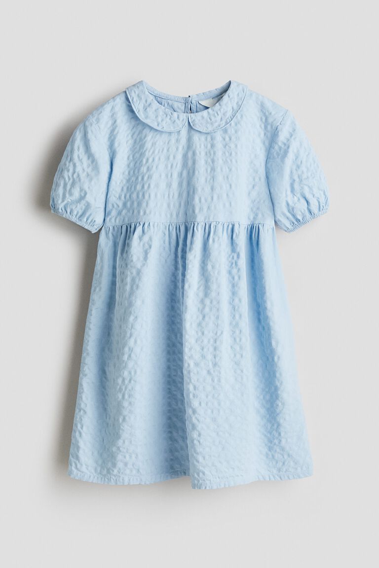 Collared seersucker dress