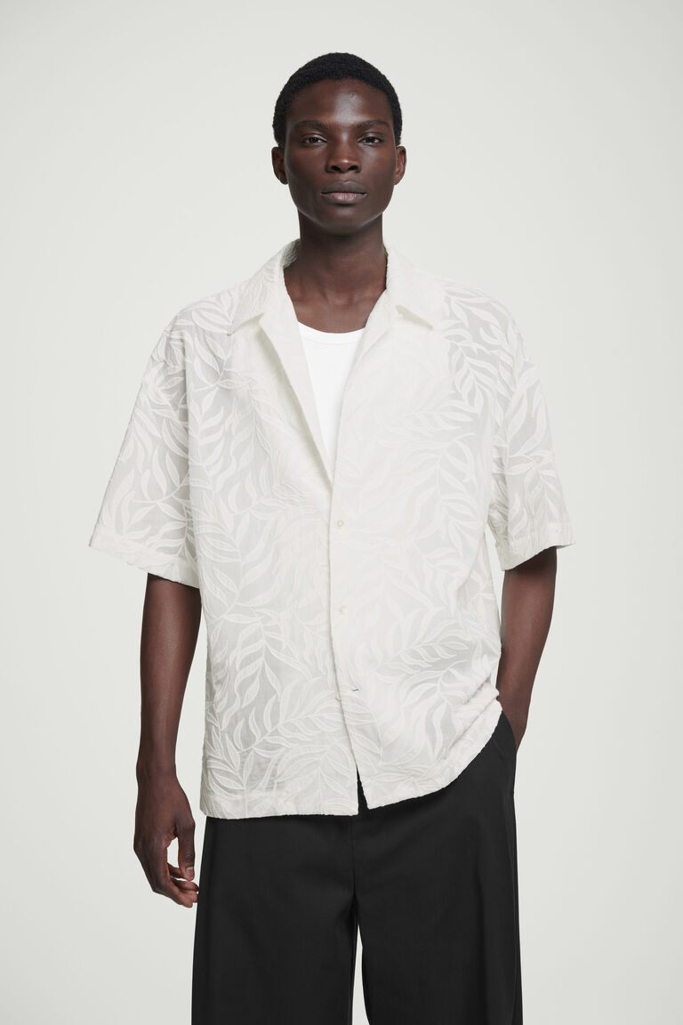 RELAXED BRODERIE-ANGLAISE COTTON SHIRT