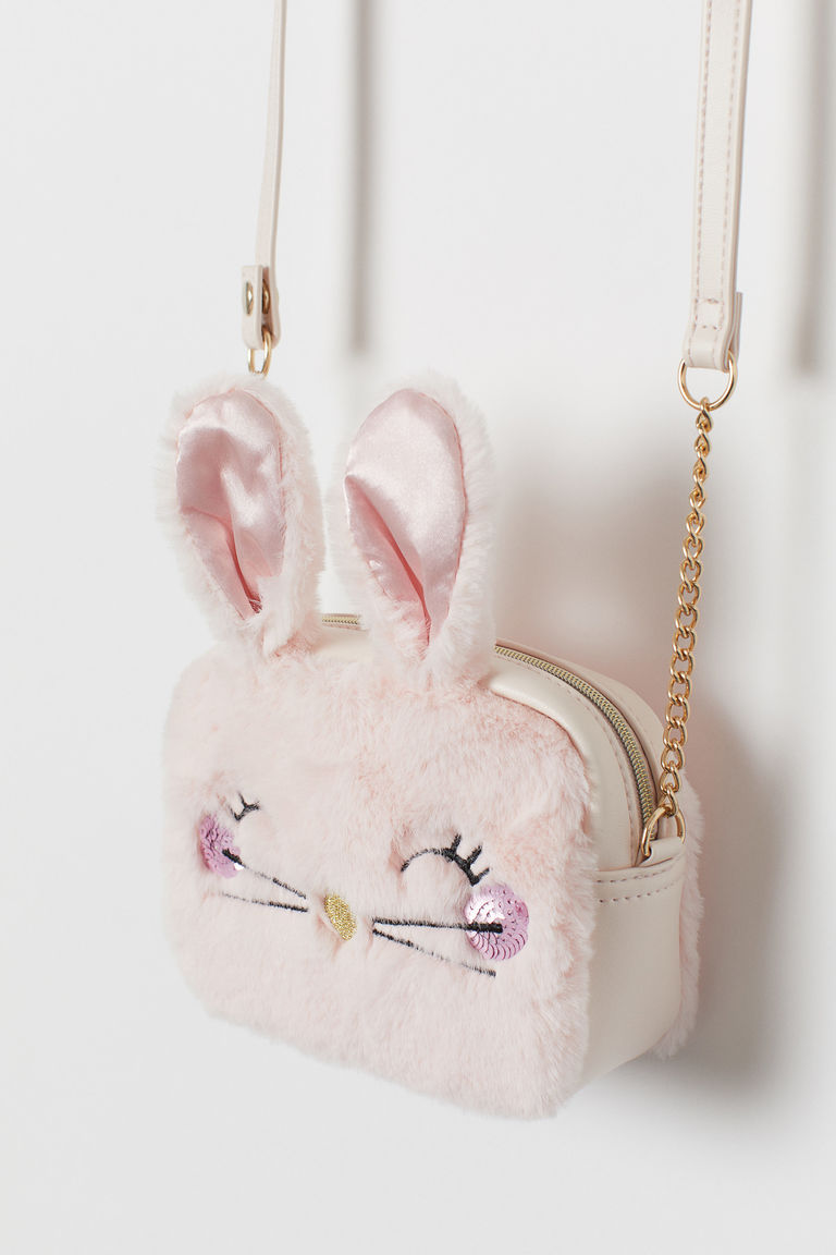 Faux fur shoulder bag