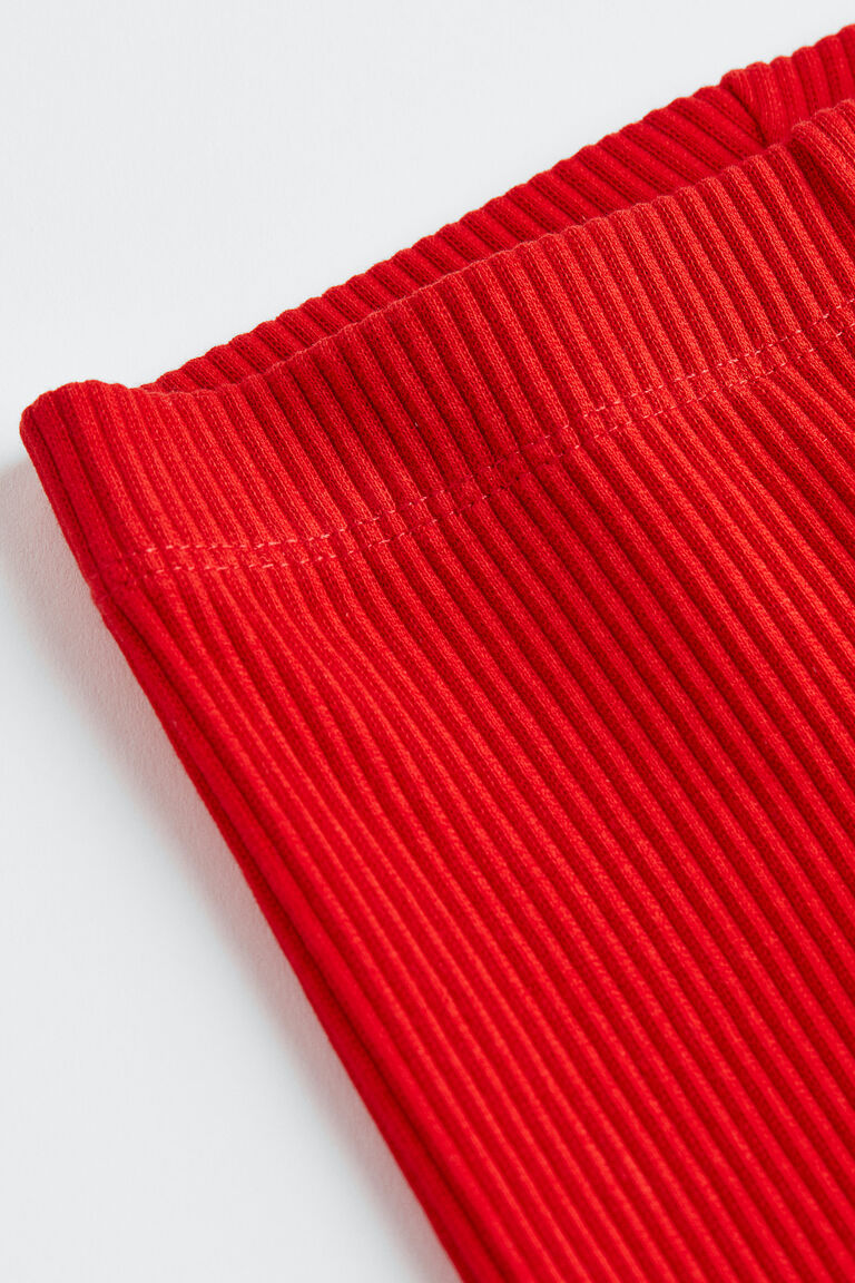 Ribbed cotton leggings