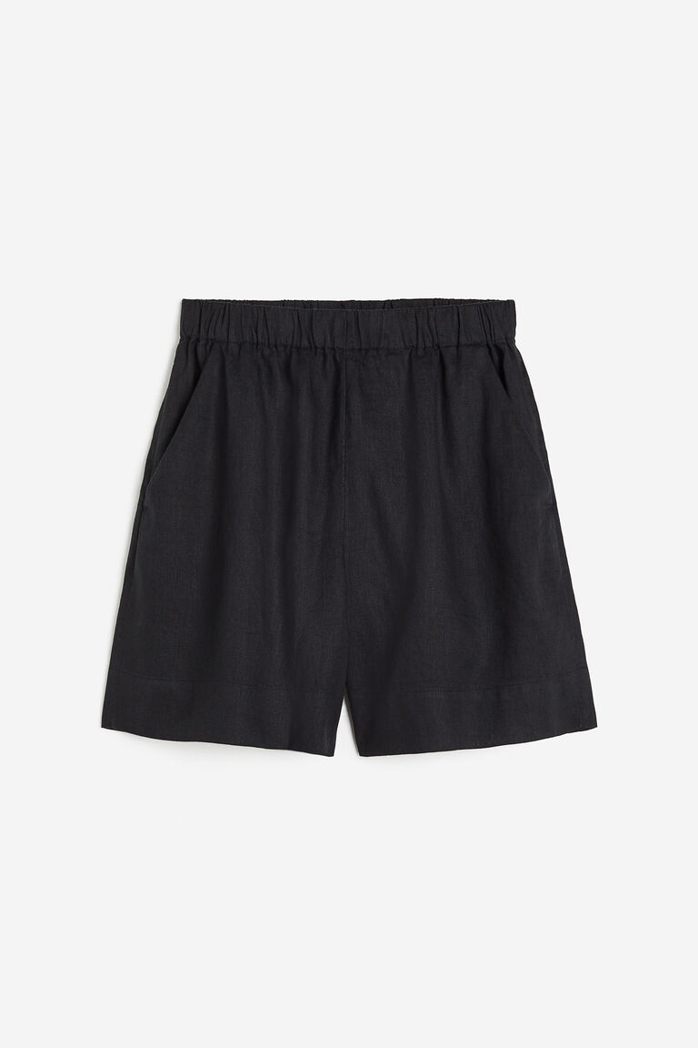 Linen pullon shorts
