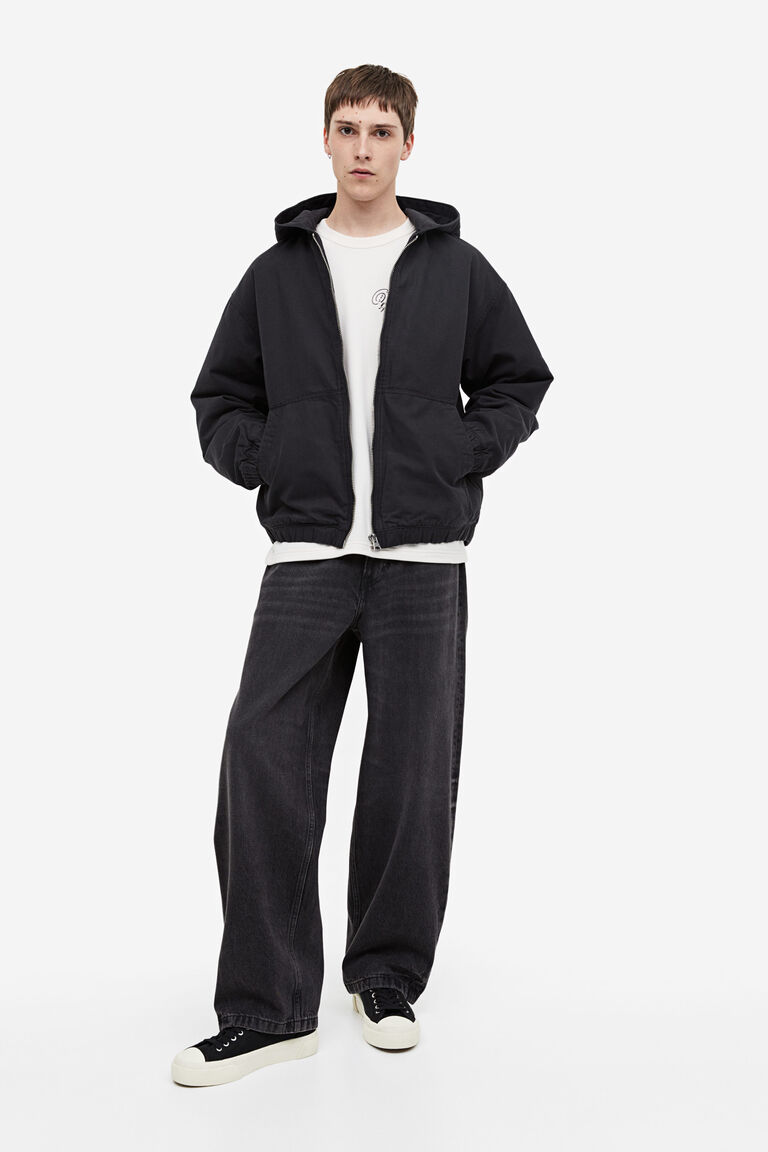 Solid Long Body Jacket Loose Fit main image 1
