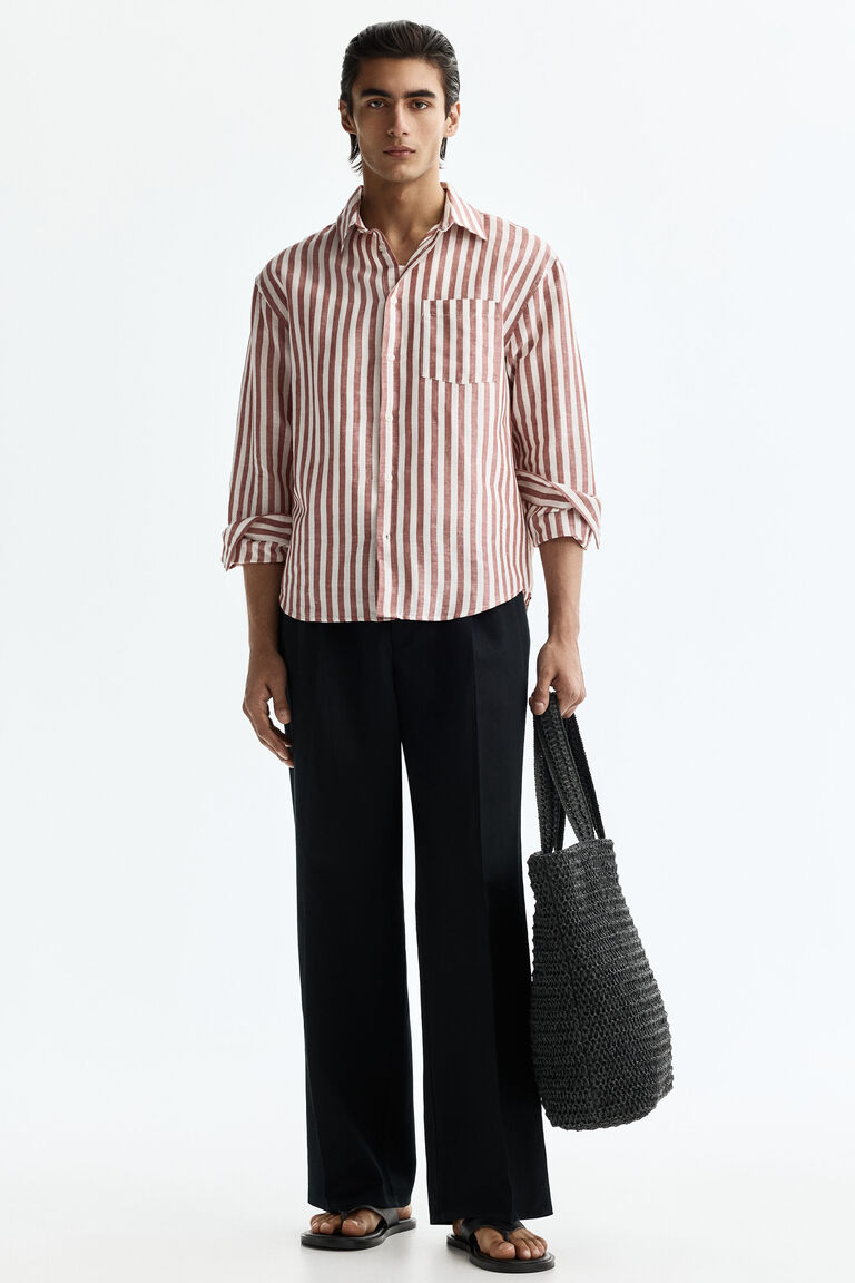 Relaxed Fit Linen-blend shirt