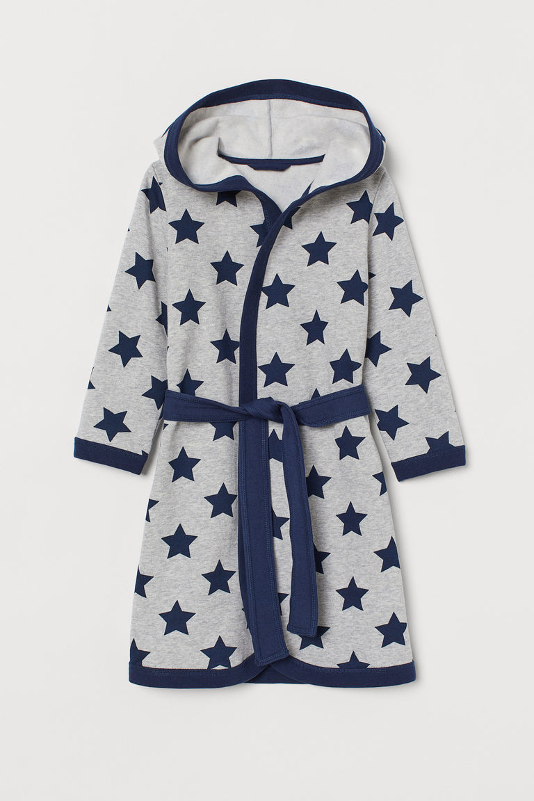 Patterned dressing gown