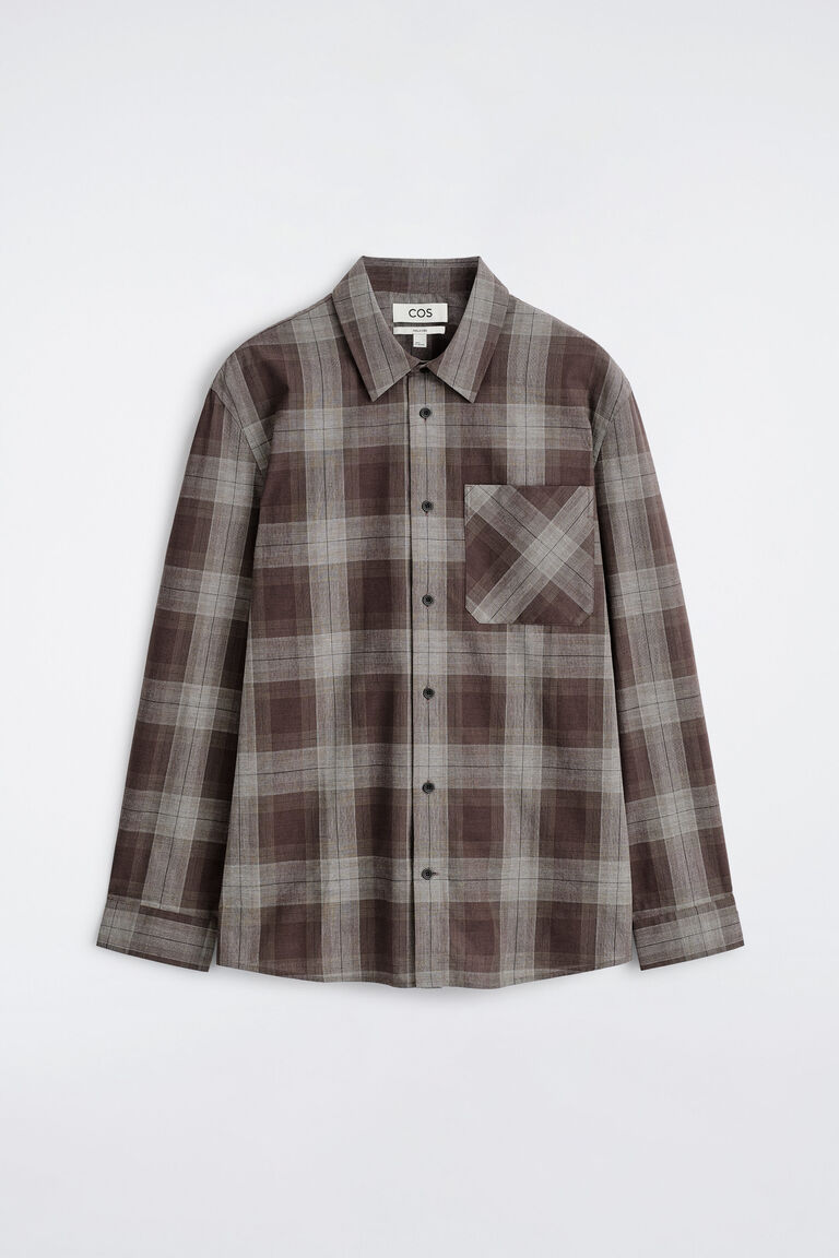 CHECKED BRUSHED-COTTON SHIRT