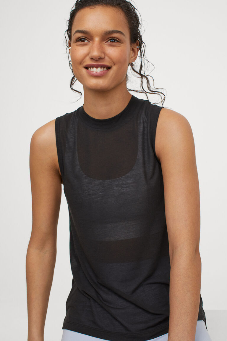 black vest top