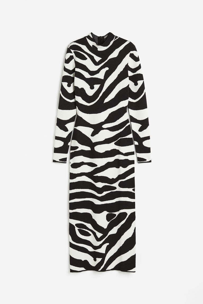 Jacquard-knit dress