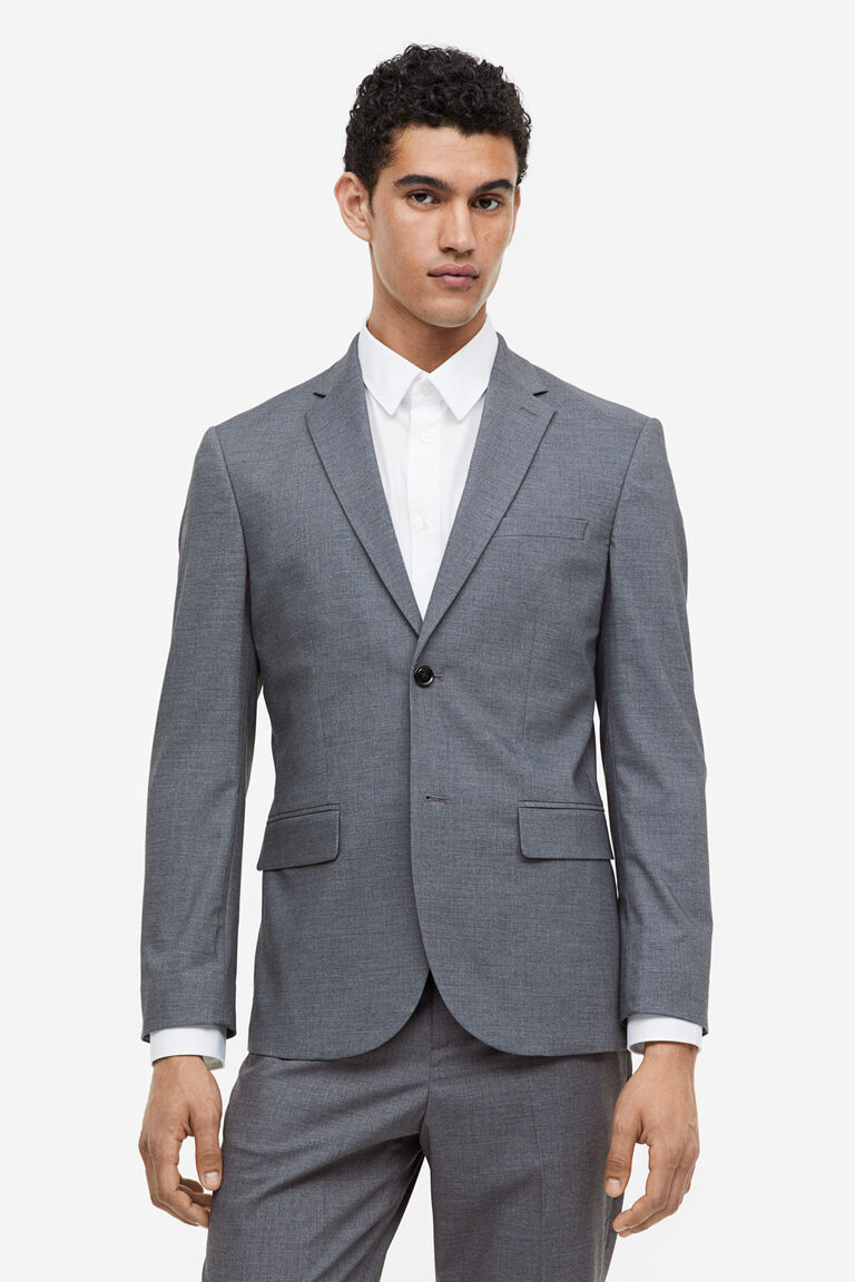 16840 Grey Slim Fit Jacket
