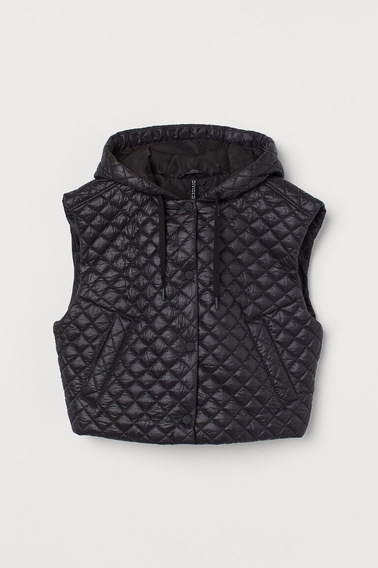 Hooded quilted gilet