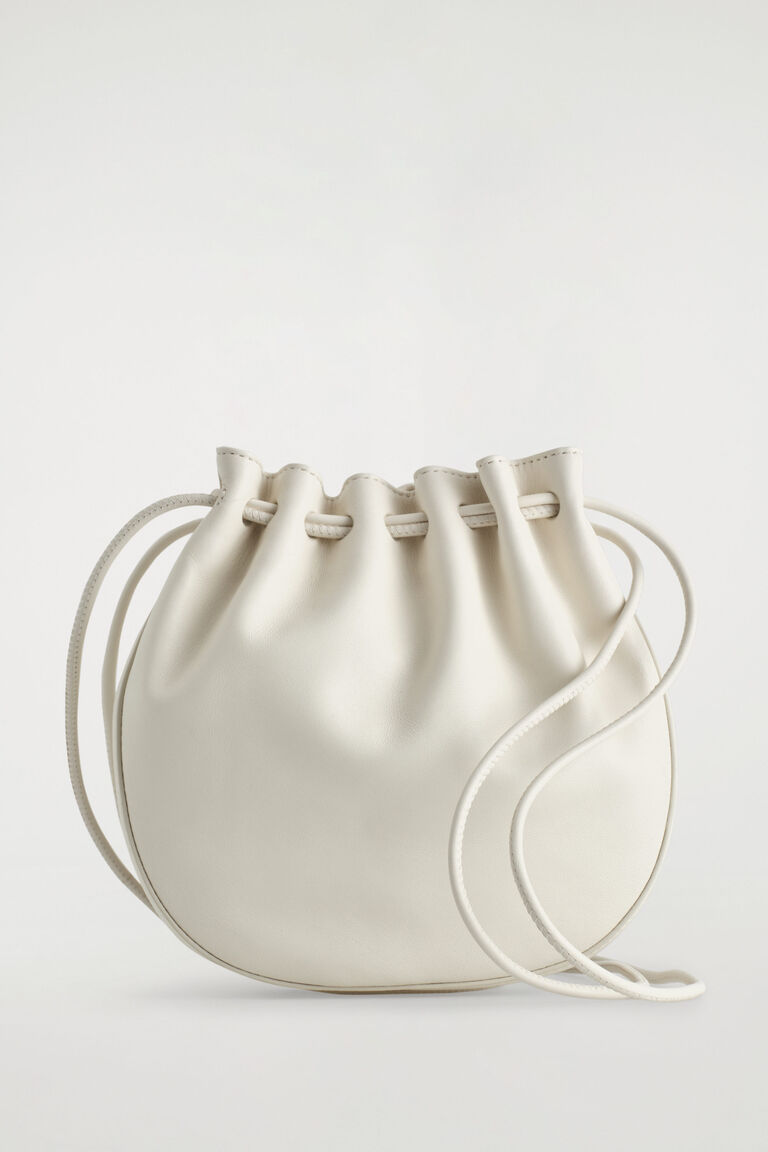 GATHERED POUCH BAG - LEATHER