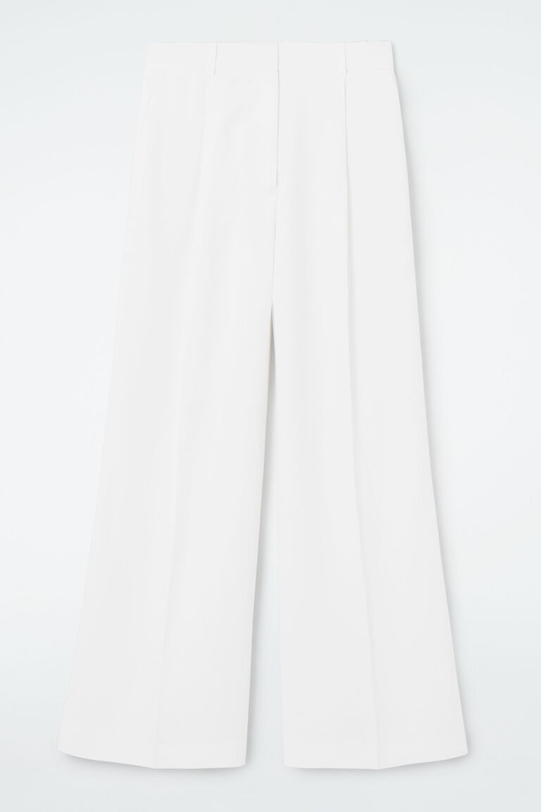 TAILORED LINEN-BLEND TROUSERS