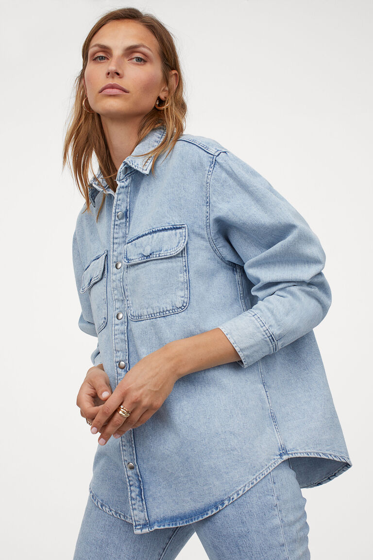 Denim shirt jacket