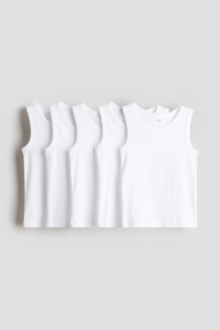 5-pack cotton vest tops