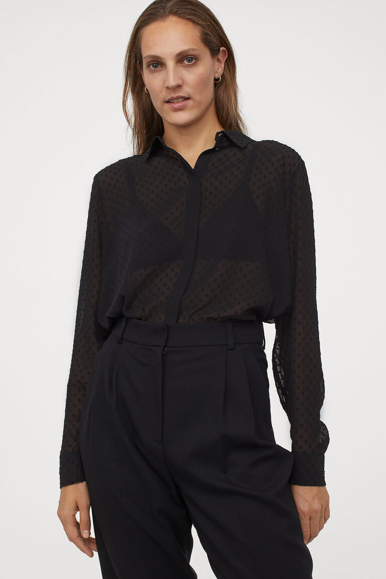 h&m long sleeve blouse