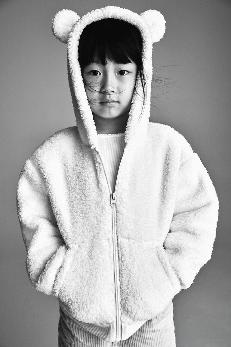 Teddy zip-through hoodie