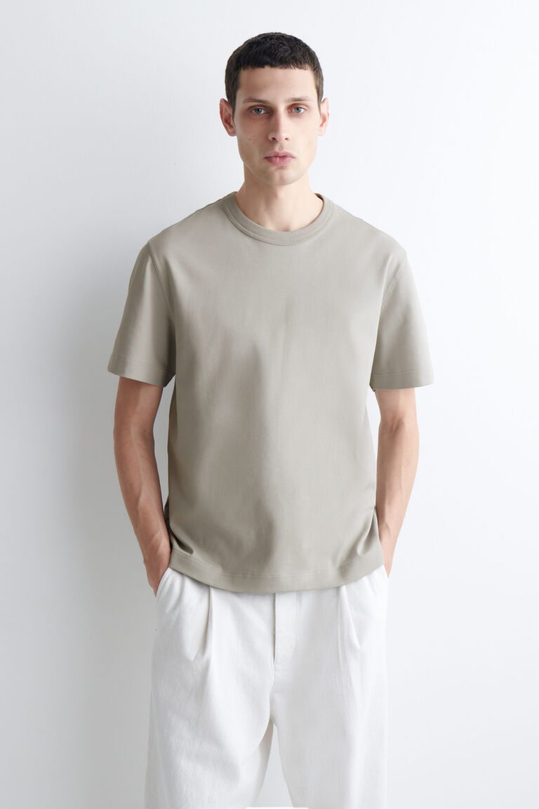 INTERLOCK COTTON CREW-NECK T-SHIRT