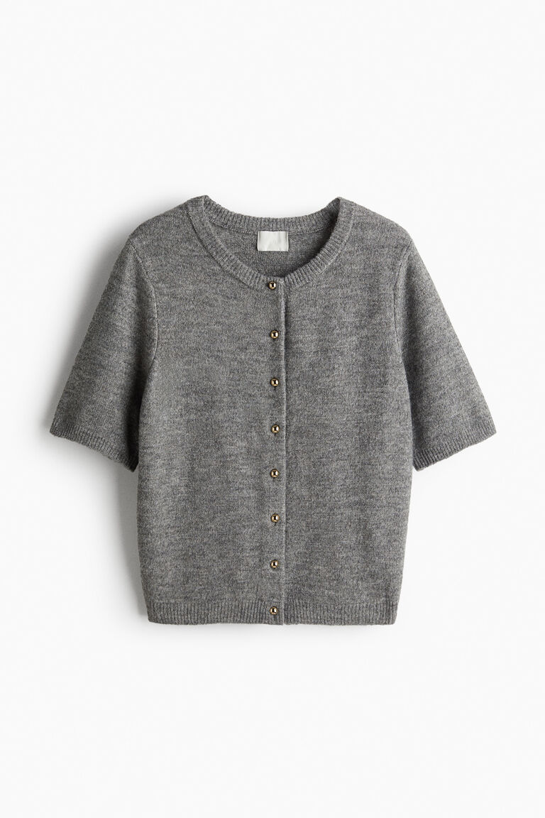 Smooth Cotton Jersey and Knitted L/S Cardigan main image 0