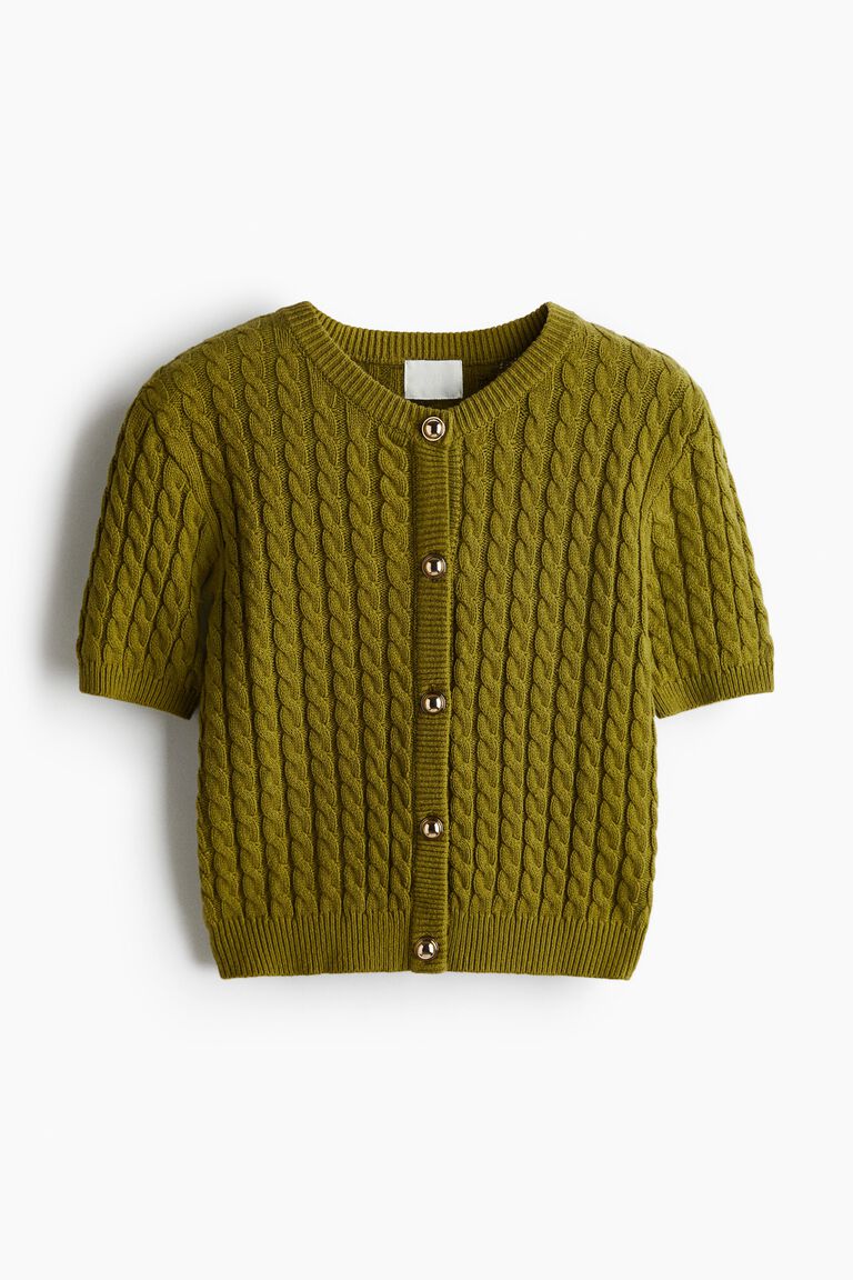 Cable-knit cardigan