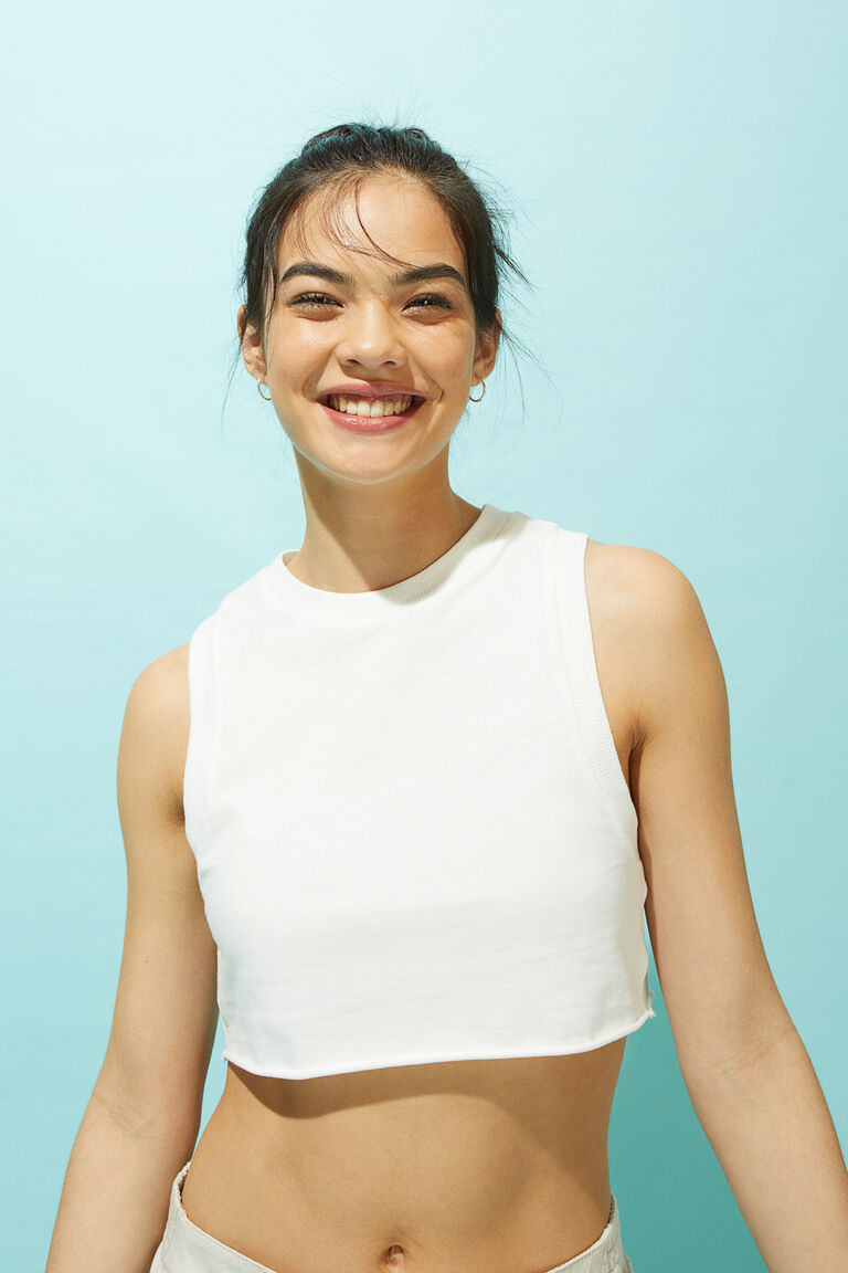 Cropped vest top