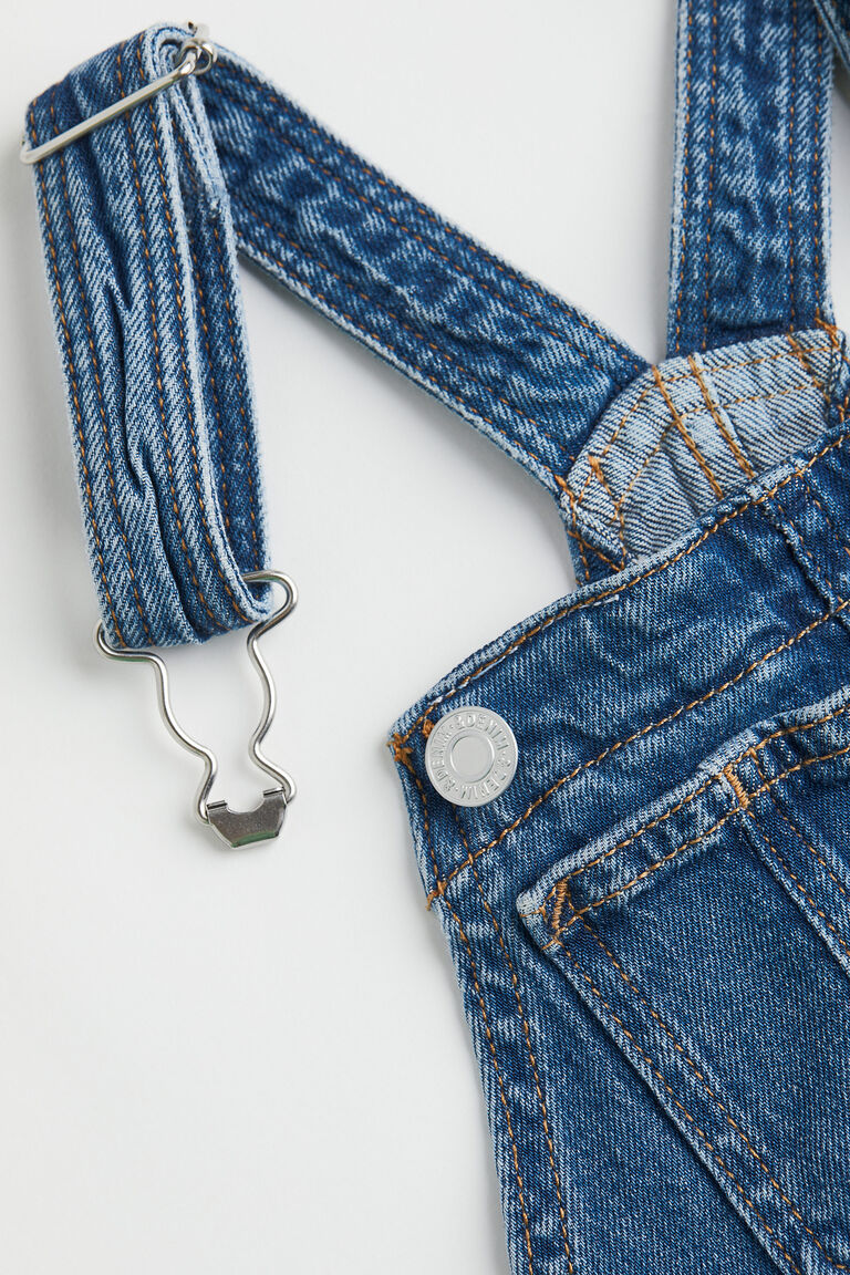 Cotton denim dungarees