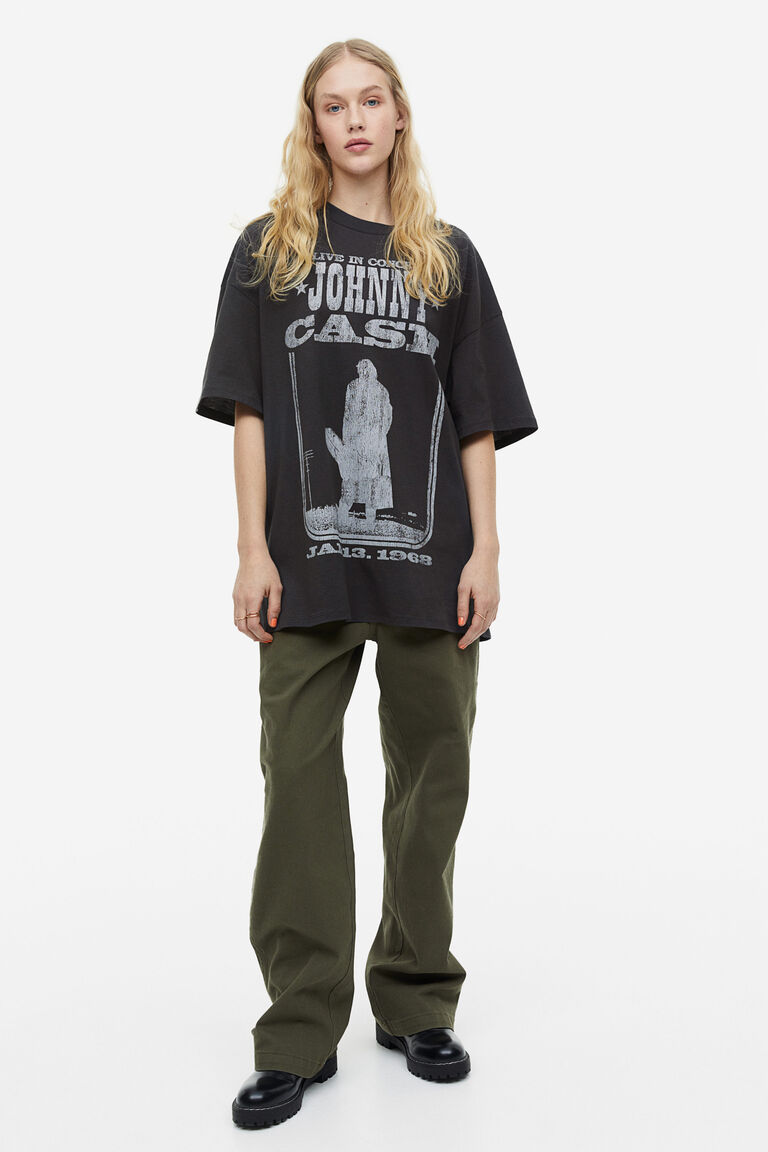 Oversized printed T shirt