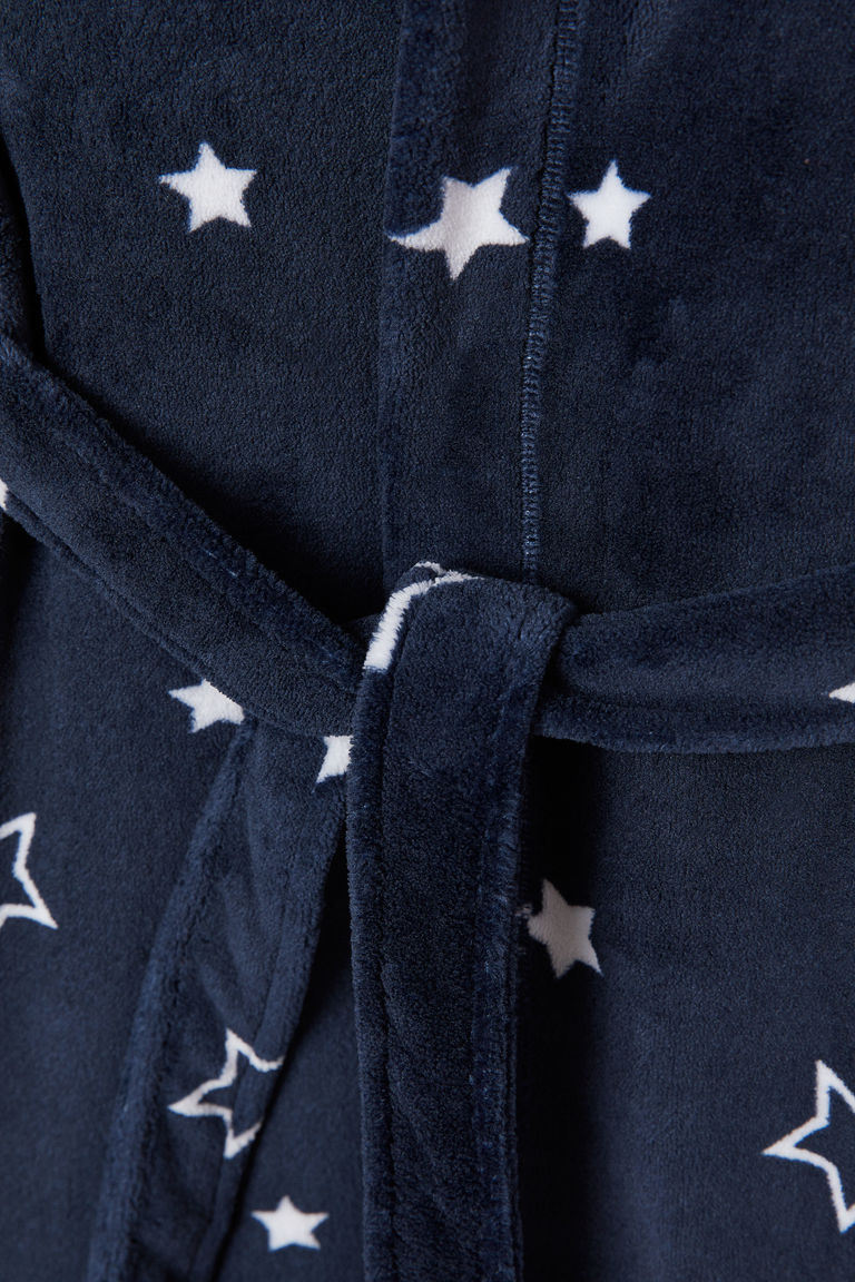 Fleece dressing gown