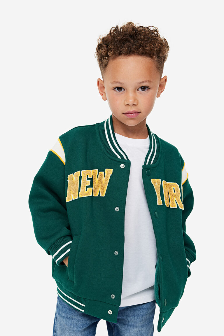 Oversized baseball jacket