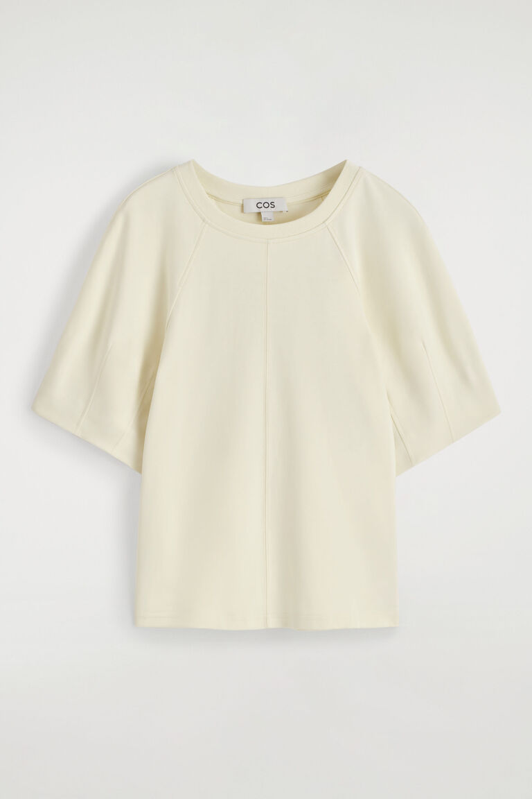 PUFF-SLEEVE COTTON T-SHIRT