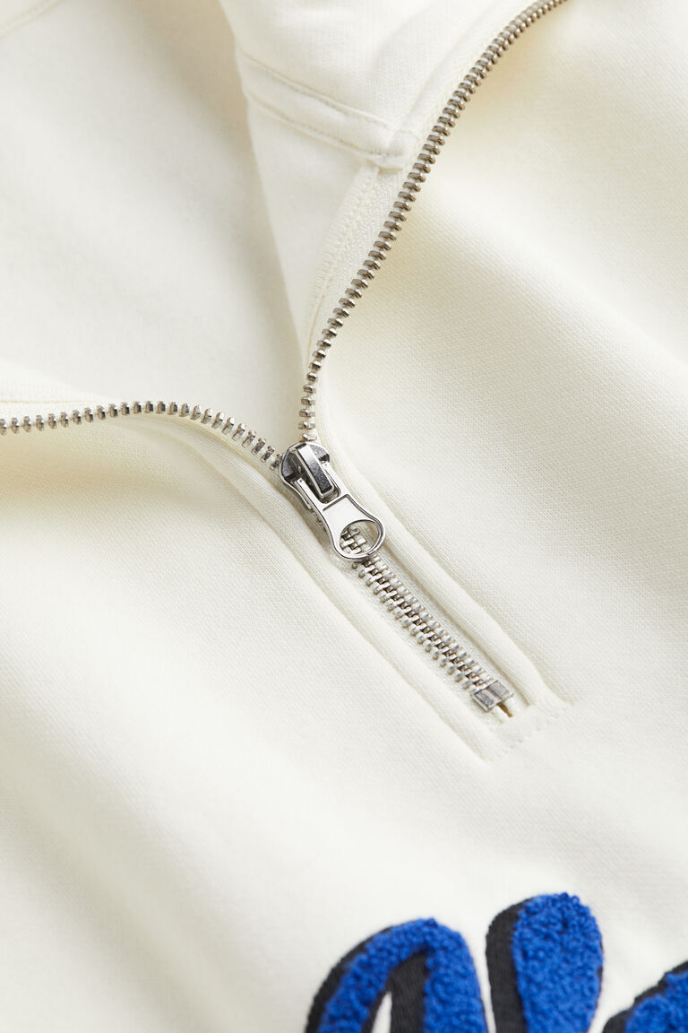 Oversized zip-top sweatshirt