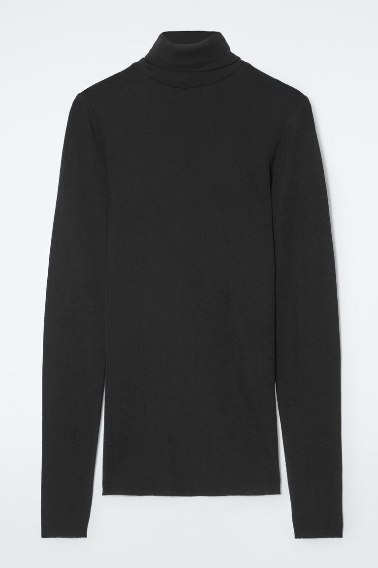 MERINO WOOL TURTLENECK TOP
