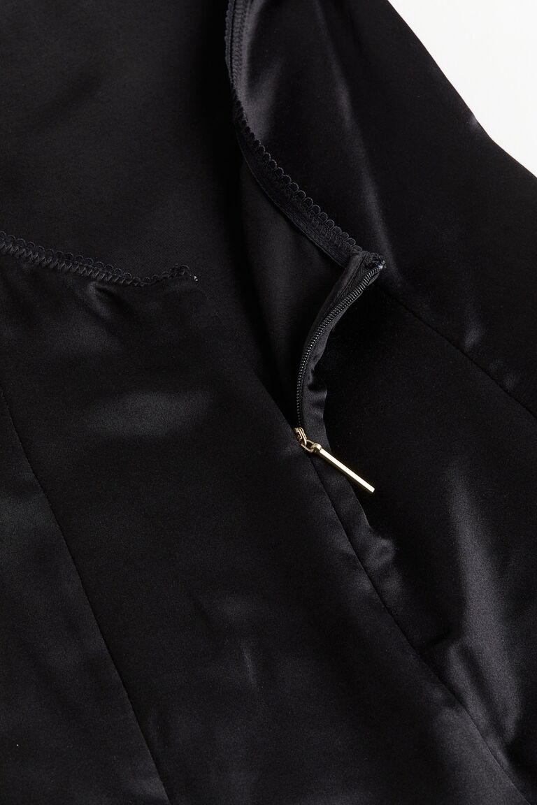 Silk blend halterneck dress