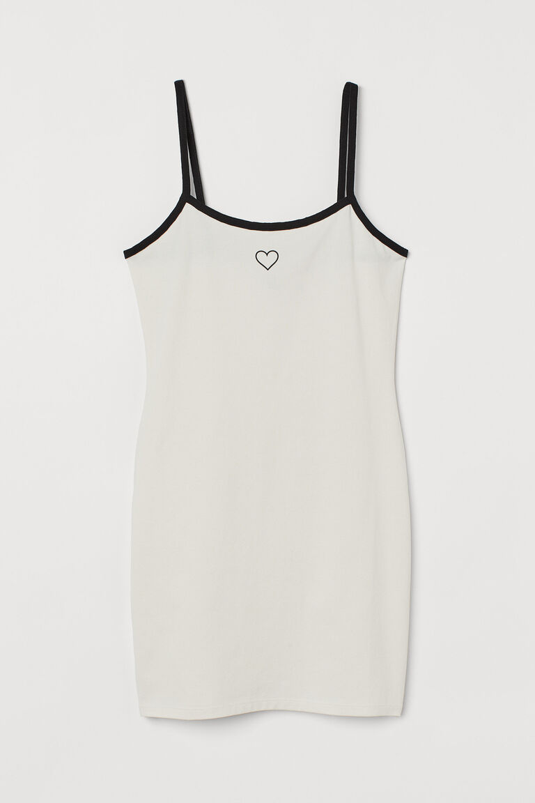 h&m fitted jersey dress