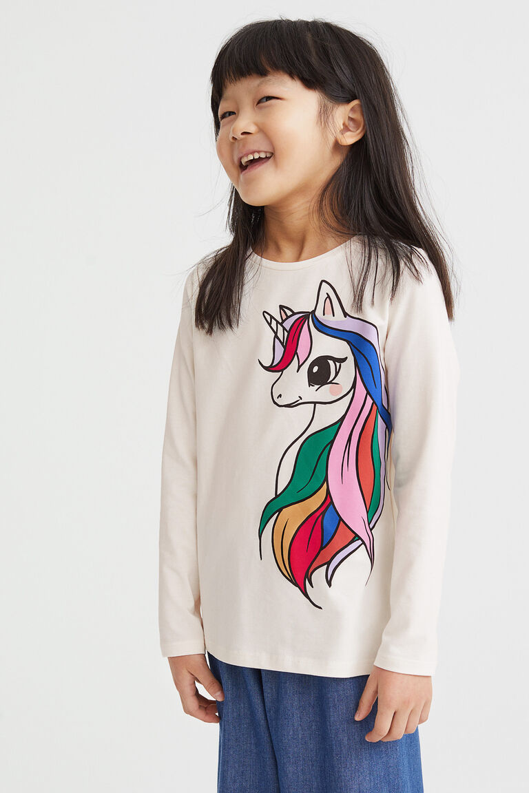 Printed jersey top