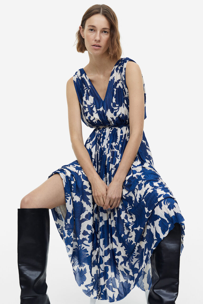 DEJ-DS4M8667C BLACK PRINT DRESS