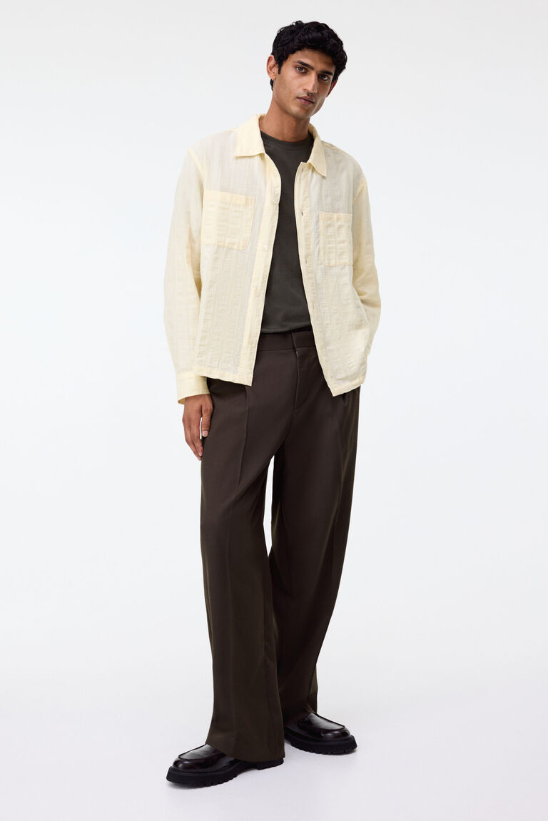 Regular Fit Textured cotton shirt