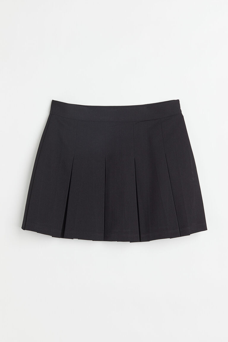 Short twill skirt