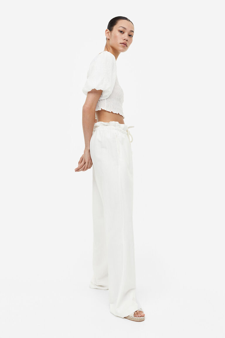 Oakleigh Smocked Top – Off White