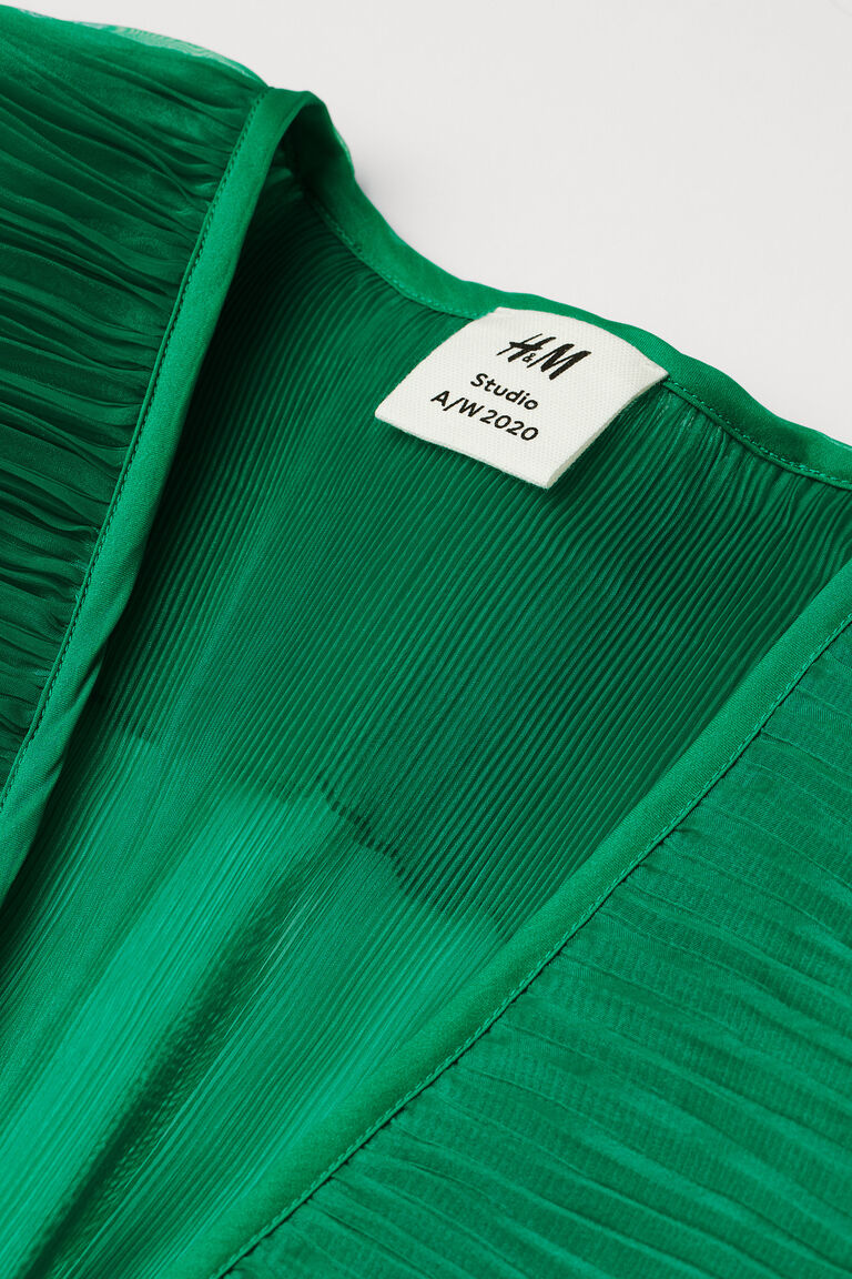 Pleated organza dress