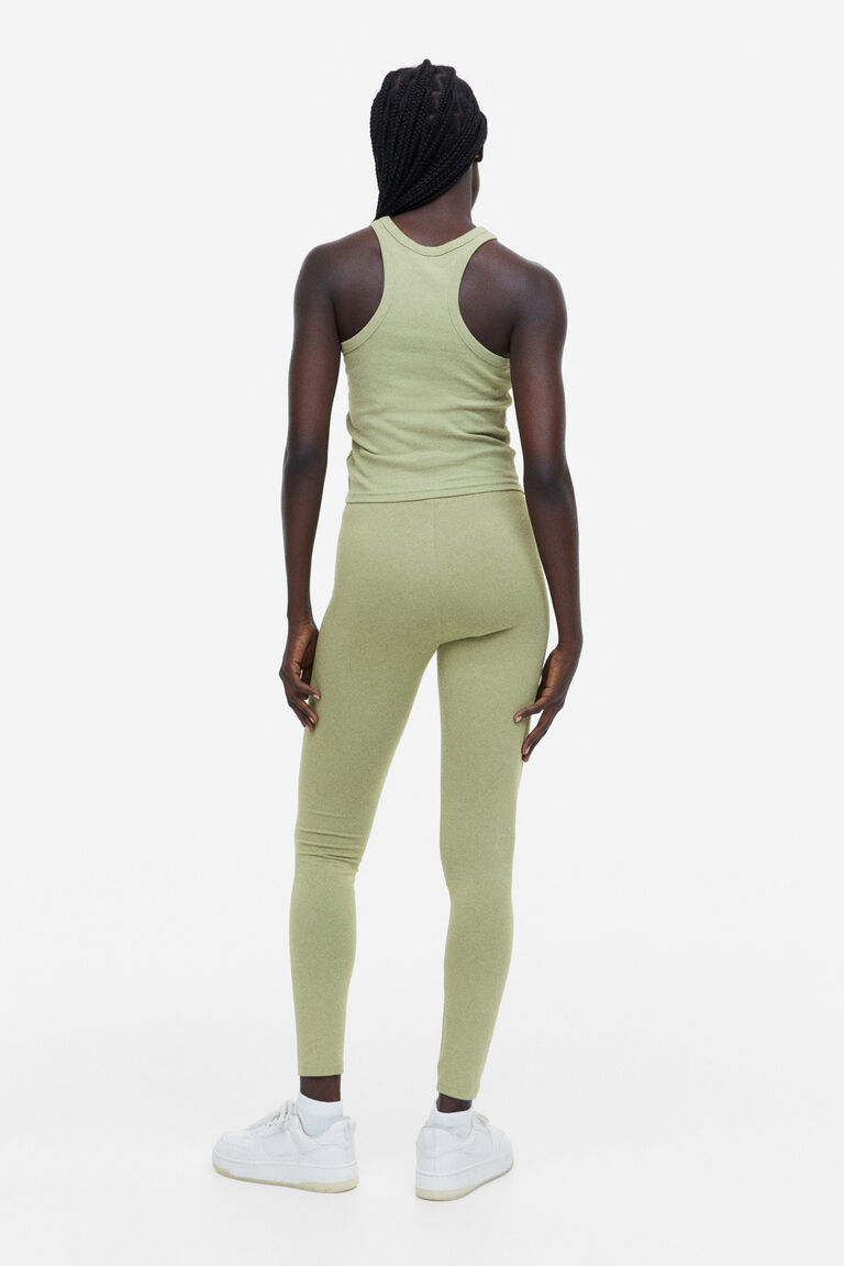 Jersey Leggings in Lime