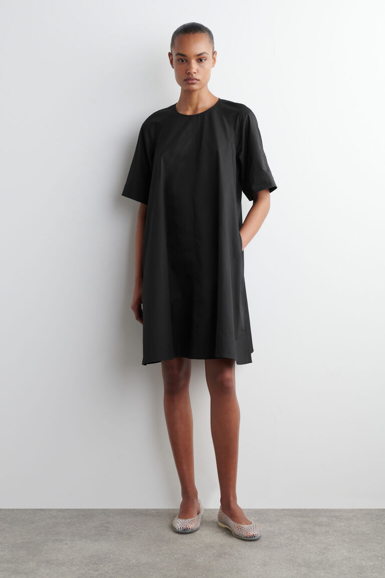TIE-BACK A-LINE MINI DRESS