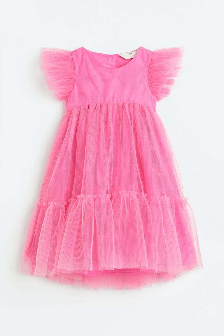 Mayoral 3912 Natural Pleated Tulle Dress In Stock Now
