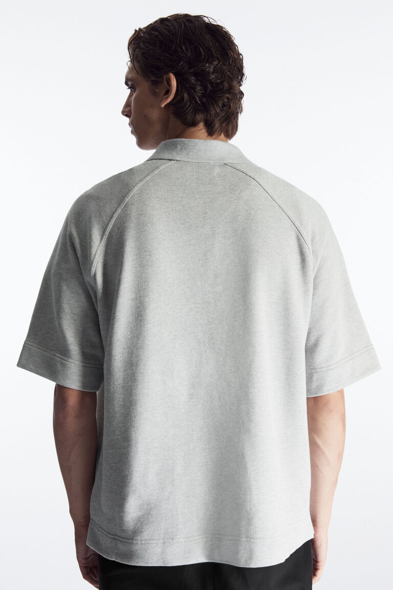 OVERSIZED SWEAT POLO SHIRT