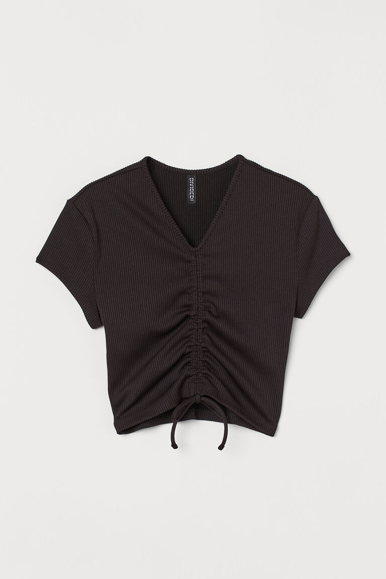 h&m drawstring top