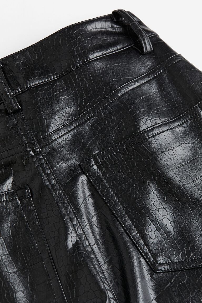 Ｈ＆Ｍ　VEGAN COATED PANTS Coated Pants - Black - Ladies | H&M US