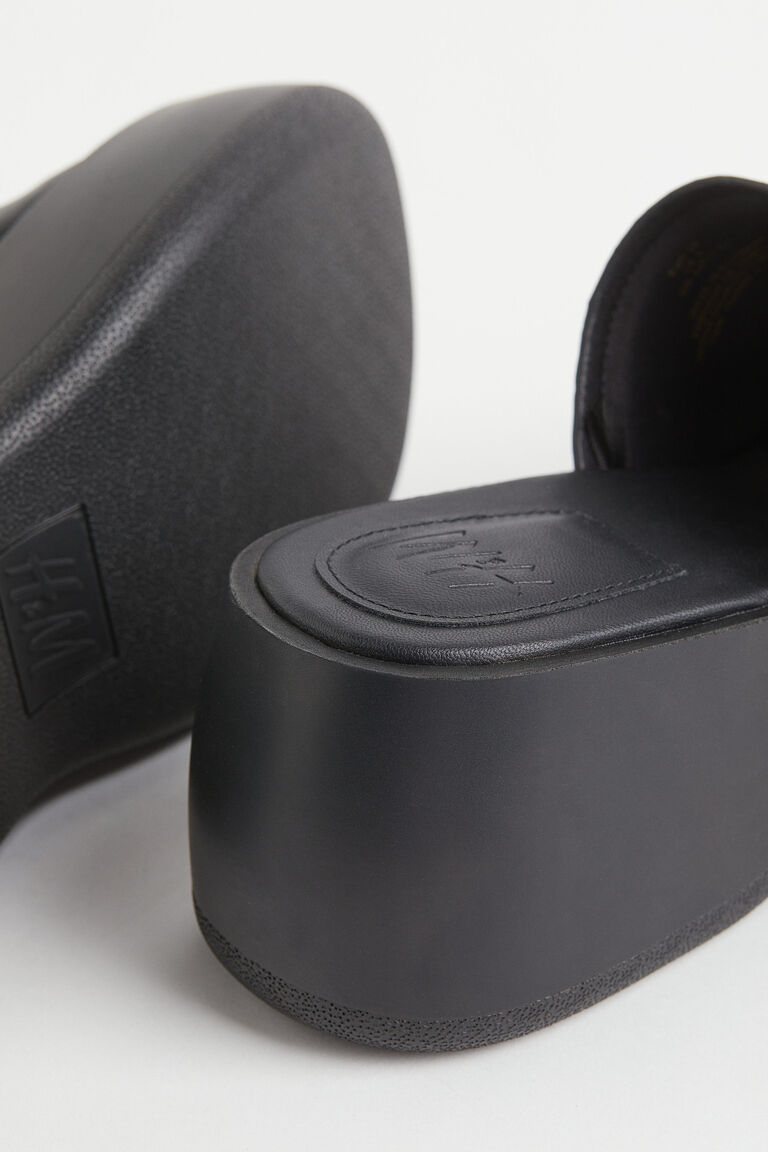 black chunky platforms